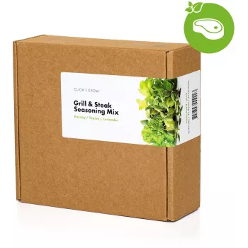Click & Grow capsule piante mix erbe per bistecca per Smart Garden, confezione da 9 (PPMSSX9)