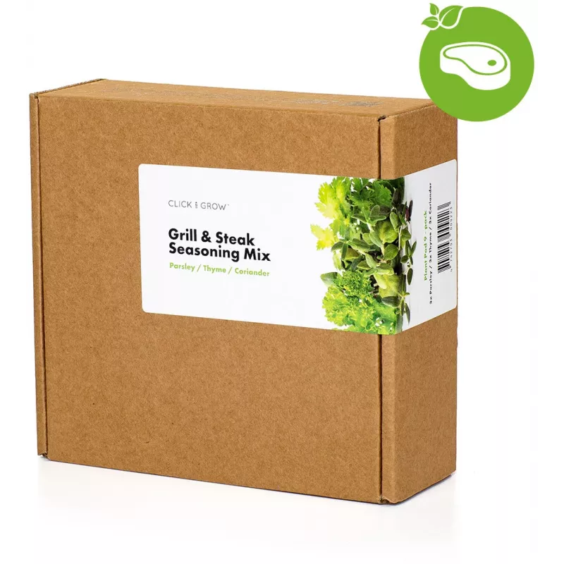 Click & Grow capsule piante mix erbe per bistecca per Smart Garden, confezione da 9 (PPMSSX9)