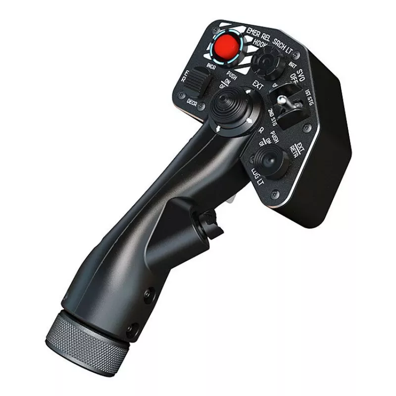 Virpil Controls Hawk-60 Collective Grip - collective per elicottero per destrimani con oltre 23 input, POV hat a 8 vie, hat a 5 vie, mini-stick analogico, rotella di scorrimento, interruttori a bilanciere, pulsante, grilletto a 2 stadi, costruzione in metallo e composito, compatibile con base VPC
