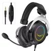 FIFINE H3 AmpliGame cuffie gaming over-ear cablate RGB con microfono rimovibile, driver da 50 mm, USB-A, nero