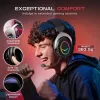 FIFINE H3 AmpliGame cuffie gaming over-ear cablate RGB con microfono rimovibile, driver da 50 mm, USB-A, nero