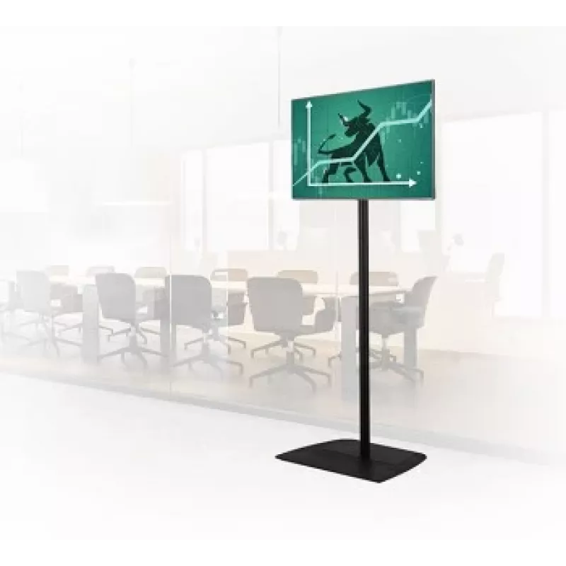 B-TECH AV BT8571/BB supporto a pavimento universale per schermi piatti con colonna da 1,8 m Ø50 mm, VESA 200x200