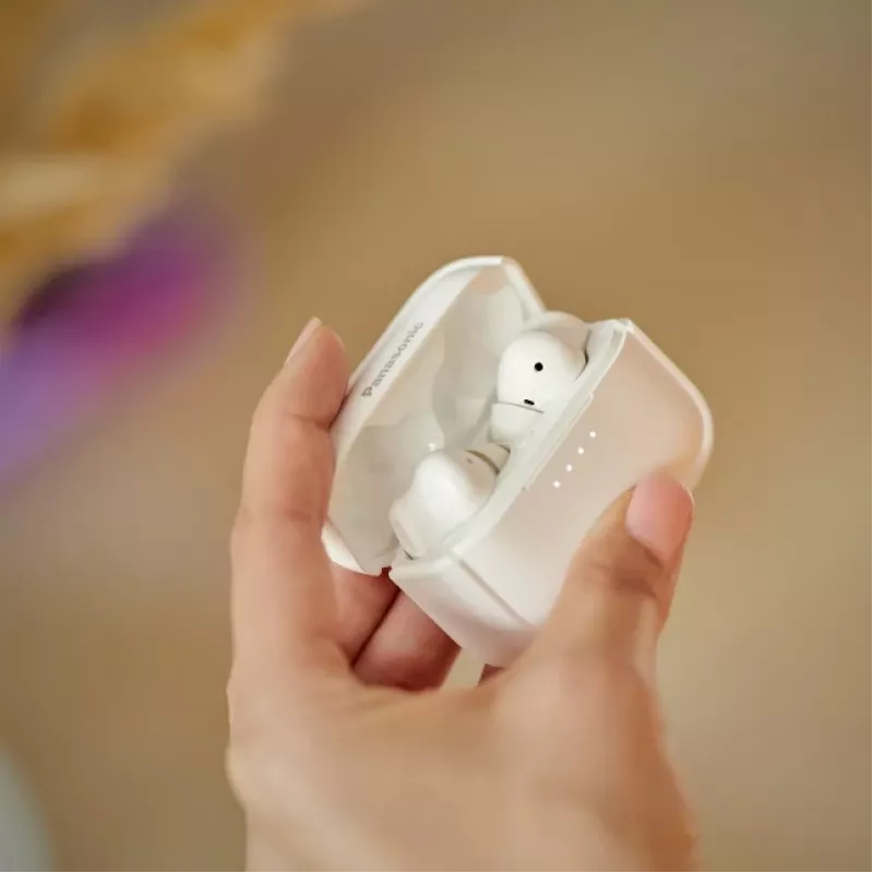 Panasonic RZ-B210WDE-W cuffie true wireless in-ear, Bluetooth 5.0, controllo touch, bianche