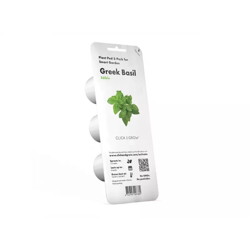 Click & Grow Smart Garden ricarica di basilico nano, 3 capsule per piante (SGR21X3)