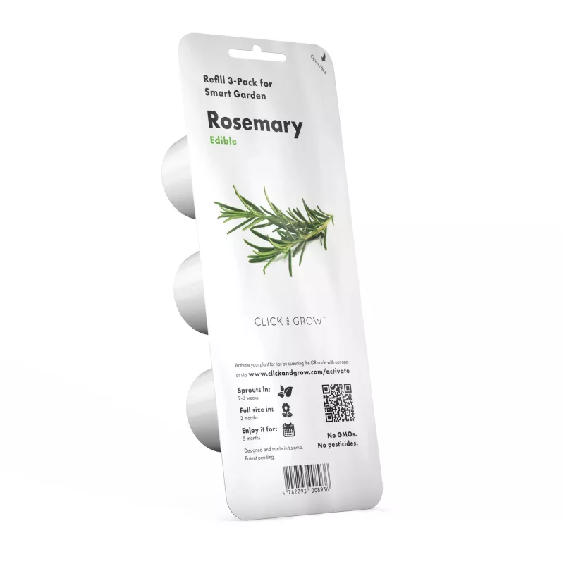 Click & Grow Smart Garden ricarica di rosmarino, 3 capsule per piante (SGR51X3)
