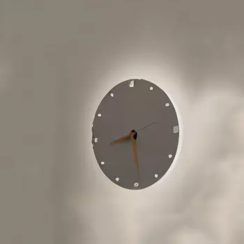 NO NAME LAMP WALL TIME 24CM lampada da parete LED con orologio analogico, 12W, 960lm, 3000K, nero, 240mm