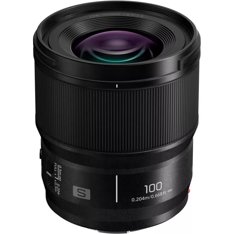 Panasonic Lumix S 100mm F2.8 Macro Obiettivo, nero (S-E100E)