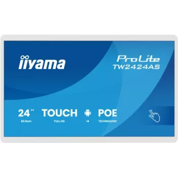 Iiyama ProLite TW2424AS-W3P monitor touchscreen 24 pollici Full HD IPS 10 punti con Android 9.0, Quad-Core, 2GB RAM, 16GB memoria, Wi-Fi, Bluetooth, HDMI, USB, nero