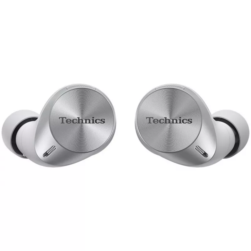 Technics EAH-AZ60M2ES auricolari True Wireless in-ear con Dual Hybrid ANC, LDAC, driver da 8 mm, multipoint 3 dispositivi, IPX4, argento