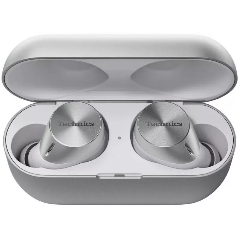 Technics EAH-AZ60M2ES auricolari True Wireless in-ear con Dual Hybrid ANC, LDAC, driver da 8 mm, multipoint 3 dispositivi, IPX4, argento