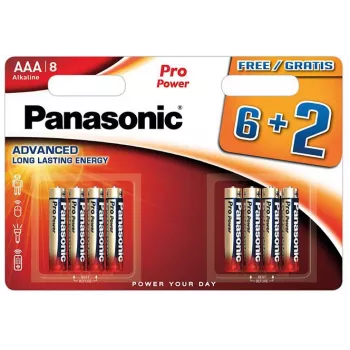 Panasonic Pro Power batterie alcaline AAA LR03 confezione da 8 (6+2 bonus)