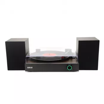 Giradischi AKAI ATT-200SP a trasmissione a cinghia con registrazione USB, 3 velocità, preamplificatore integrato, uscite RCA e USB, puntina in diamante, coperchio antipolvere rimovibile