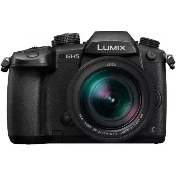 Fotocamera system Panasonic Lumix DC-GH5LEG-K con obiettivo Leica DG Vario-Elmarit 12-60mm f/2.8-4 ASPH. POWER O.I.S., 20.3MP Micro Four Thirds, video 4K 60p, Dual I.S. 2 a 5 assi, Wi-Fi/Bluetooth, resistente a schizzi e gelo, nero