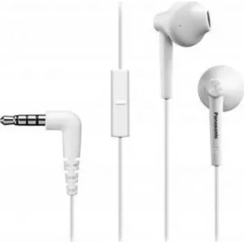 Auricolari in-ear Panasonic RP-TCM55E-W ErgoFit con microfono e bassi XBS - bianco