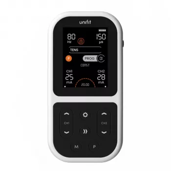 Tenscare Unifit Fitness Recovery and Pain Relief dispositivo TENS/EMS - 2 canali, 18 programmi, LCD retroilluminato
