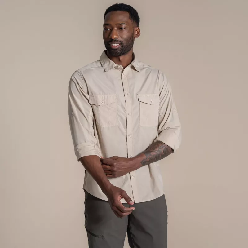 Craghoppers Kiwi II camicia da viaggio a maniche lunghe - Oatmeal - XL