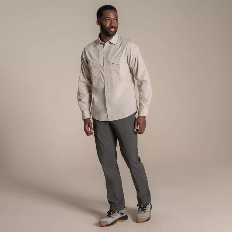 Craghoppers Kiwi II camicia da viaggio a maniche lunghe - Oatmeal - XL