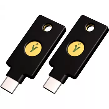 YubiKey 5C NFC chiave di sicurezza (nero/oro, confezione da 2)