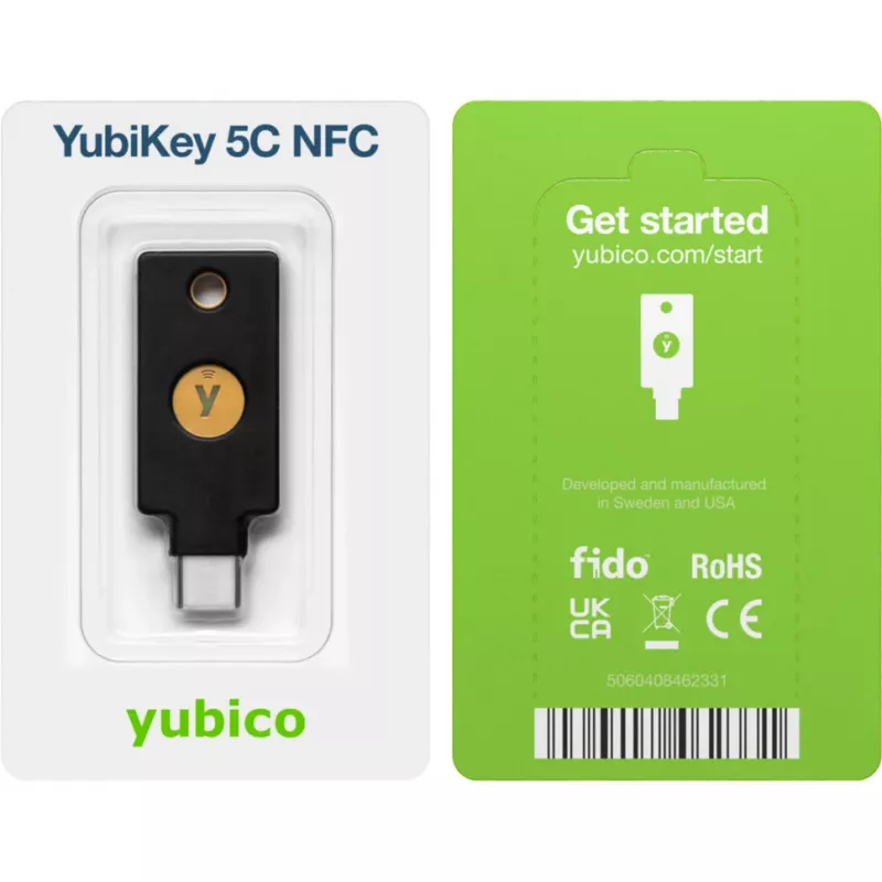 YubiKey 5C NFC chiave di sicurezza (nero/oro, confezione da 2)