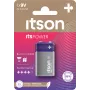 ITSON 6LR61IPO/1CP batteria alcalina 9V (6LR61, PP3, 1 confezione) – senza mercurio, 5 anni di conservazione