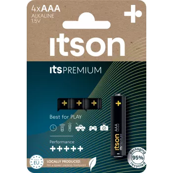 ITSON LR03IPR/4CP batterie alcaline AAA 1,5V confezione da 4