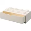 LEGO Brick 8 cassetto da scrivania scatola di conservazione bianca con 8 stud