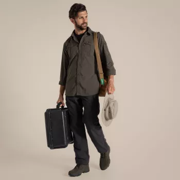 Craghoppers NosiLife Adventure LS Shirt III camicia da viaggio a maniche lunghe uomo Woodland Green XXL