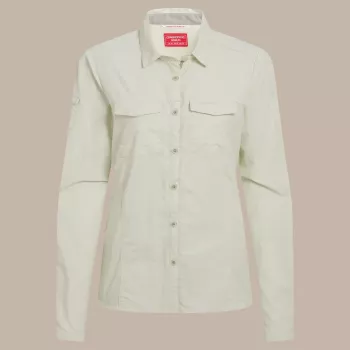 Craghoppers NosiLife Adventure LS Shirt III camicia da viaggio donna - Pear Drop, taglia S