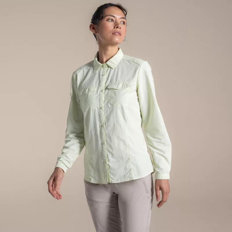 Craghoppers NosiLife Adventure LS Shirt III camicia da viaggio donna - Pear Drop, taglia S