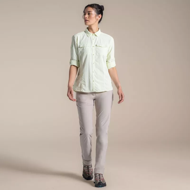 Craghoppers NosiLife Adventure LS Shirt III camicia da viaggio donna - Pear Drop, taglia S