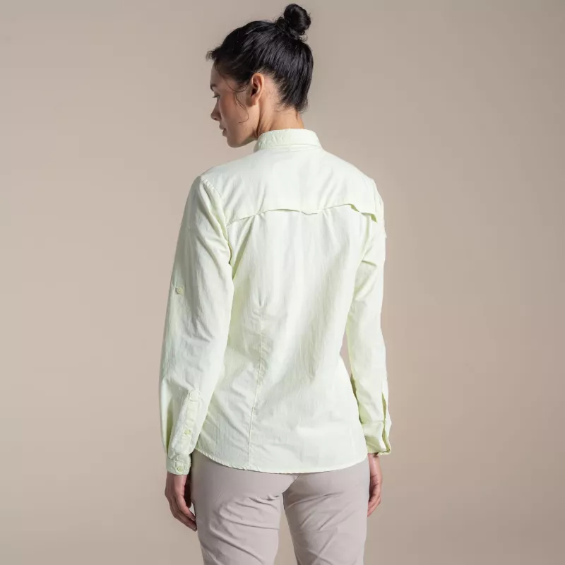 Craghoppers NosiLife Adventure LS Shirt III camicia da viaggio donna - Pear Drop, taglia S