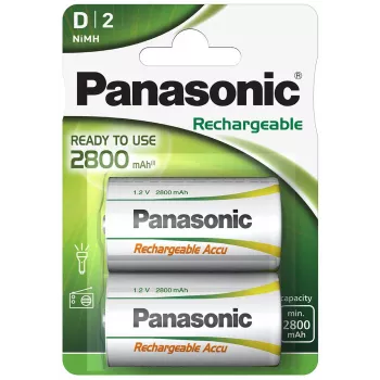 Panasonic batteria ricaricabile NiMH 2800mAh P20P/2B (HHR-1SRE/2B)