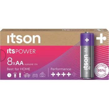 ITSON LR6IPO/8CB batterie alcaline AA (confezione da 8)