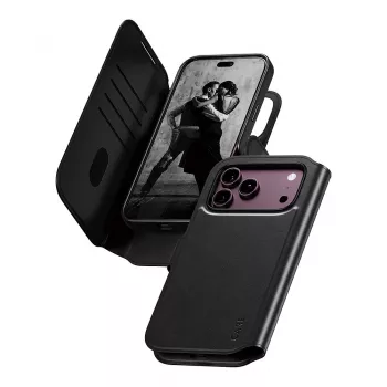 CARE by PanzerGlass Tango Flip Case per Apple iPhone 17 Pro Max - compatibile MagSafe - pelle vegana - nero