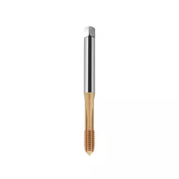 M2 DIN 371C 6HX Maschio a rullare HSSE-PM rivestito TiN, scanalature dritte, foro passante
