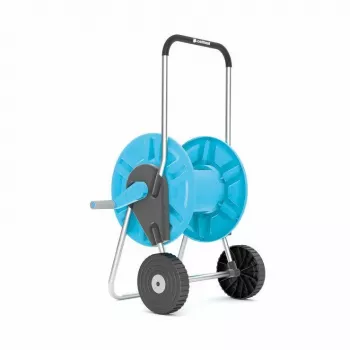 CELLFAST ALUPLUS 55-260 carrello portatubo in alluminio, capacità 60 m 1/2 pollice, manovella pieghevole, montaggio senza attrezzi, grigio/nero/arancione