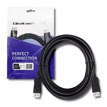 Qoltec cavo DisplayPort v1.1 maschio-maschio 4K 5m nero