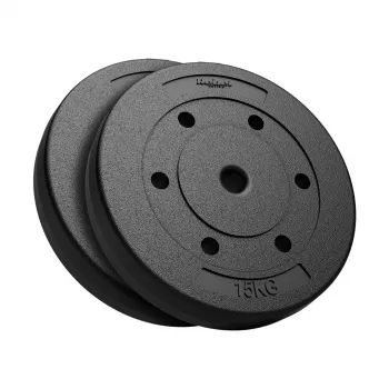 REBEL ACTIVE set di pesi in bitume 2x15 kg, foro 31 mm