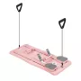 REBEL RBA-3069-PK set barra Pilates 9-in-1 con bande di resistenza, supporto per porta, cinghie per piedi e borsa - rosa