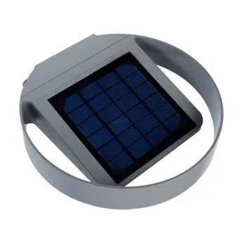 GreenBlue GB130 lampada da parete tonda solare LED 3W - nero, IP65, sensore di movimento PIR, 300lm