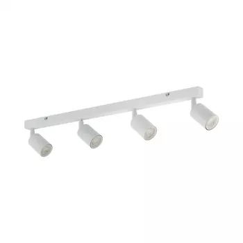 NO NAME 6874 Plafoniera a 4 faretti GU10, bianco, dimmerabile, 4x10W max