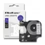 Qoltec Nastro per etichette per Dymo D1 45013, 12mm x 7m, bianco con stampa nera