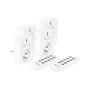 KEMOT URZ3471 set di prese radio (4 prese + 2 telecomandi, 433,92 MHz, bianco)