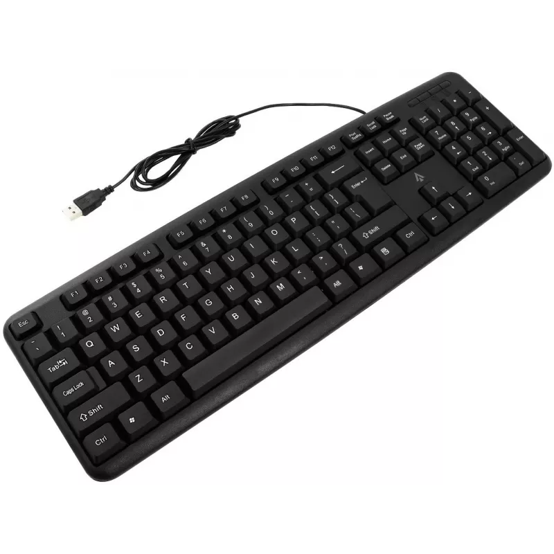 Accura Vista ACC-K1411 Tastiera cablata a grandezza naturale, USB, QWERTY, nero