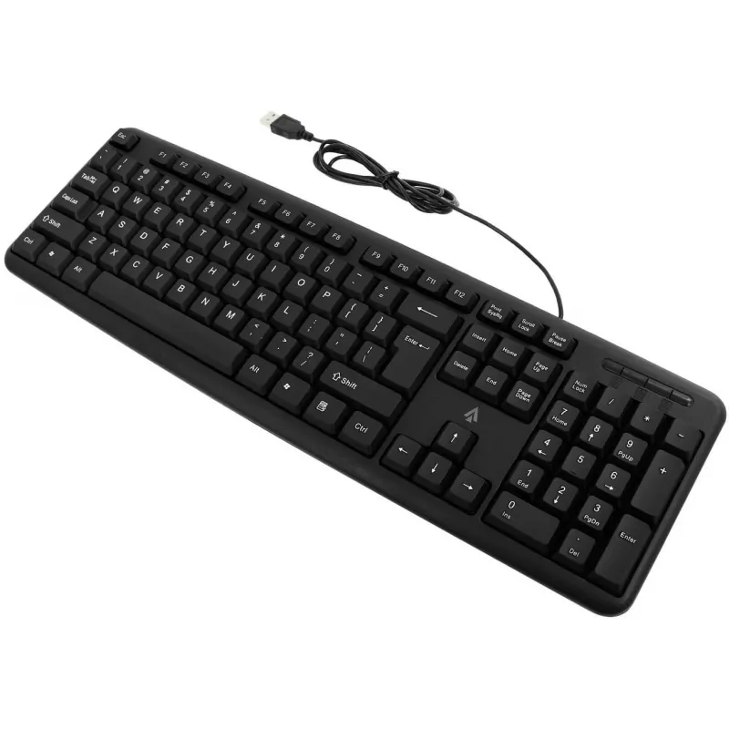 Accura Vista ACC-K1411 Tastiera cablata a grandezza naturale, USB, QWERTY, nero