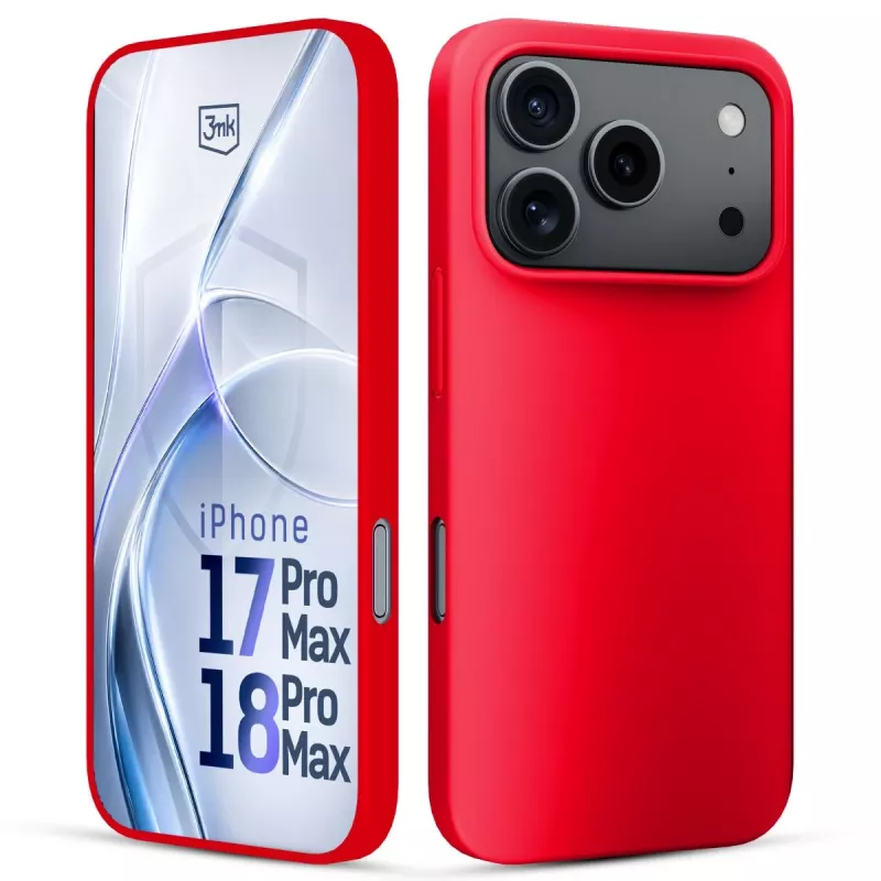 3mk Hardy Mellow custodia per Apple iPhone 17 Pro Max / 18 Pro Max rossa