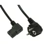 Akyga AK-PC-02A cavo di alimentazione angolare, CEE 7/7 a IEC C13 90°, 1,5 m, nero