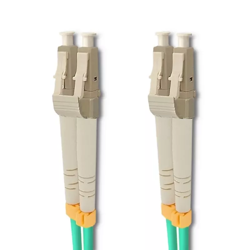 Qoltec Cavo patch in fibra ottica LC/UPC su LC/UPC duplex multimodale OM3, 5m, turchese
