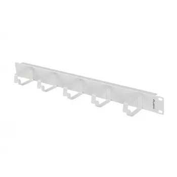 LANBERG Organizzatore cavi 19 pollici 1U con 5 supporti in metallo tipo B, grigio