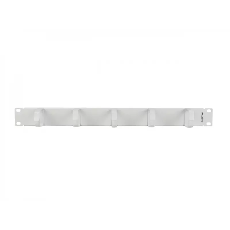 LANBERG Organizzatore cavi 19 pollici 1U con 5 supporti in metallo tipo B, grigio